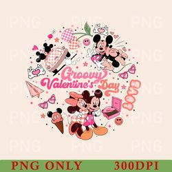 groovy valentine's day png, mickey valentine png, minnie valentine png, love png, xoxo valentine's day png