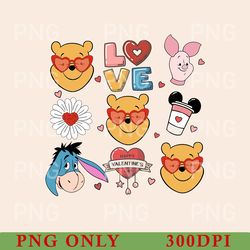 happy valentine's png, winnie the pooh valentine png, valentine png, funny valentine png, gift for valentines day png