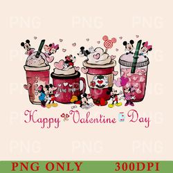 Coffee is My Valentine Png, Valentine Mouse Png, Valentine Chocolate Coffee Png, Mouse Hearts, Mouse Valentine's Day Png