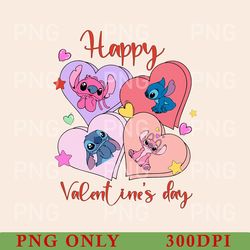 valentine png, stitch valentine png, stitch and angle png, sublimation, happy valentine's day png, stitch love xoxo png