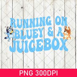 retro running on bluey and iced coffee png, running on bluey png, bluey bingo birthday gift bluey, cute bluey family png