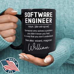 software engineer mug, personalised software engineer gift, gift for coder, programmer gift, programmer mug, coffee mug