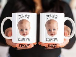 grandpa mug gift, personalized baby face photo mug for grandpa birthday, baby face coffee mug, grandpa gift, custom face