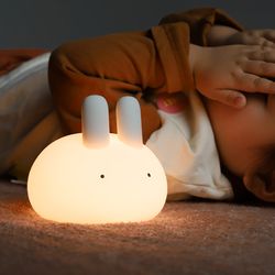 bunny night lamp, night light, rabbit balls rabbit silicone pat night light, children cute gift, silicone pat night
