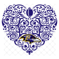 baltimore ravens football heart svg, sport svg,