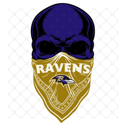 baltimore ravens skull svg, sport svg, baltimore