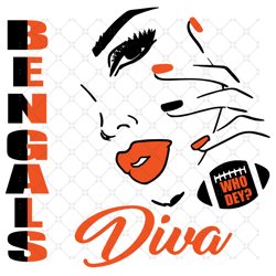 bengals diva svg, sport svg, cincinnati svg, benga