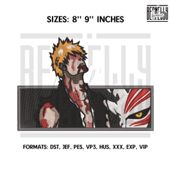 Ichigo Kurosaki Hollow Embroidery Design File, Bleach Anime Embroide151