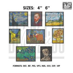 van gogh collection , van gogh bundle embroidery desig546