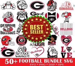 50 georgia bulldogs bundle svg, nfl teams svg, nfl svg, american football svg, sport bundle svg, digital download