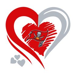 tampa bay buccaneers heart logo svg, sport svg, football svg, tampa bay svg, buccaneers football team, buccaneers svg,