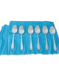 tiffany & co faneuil 6 oval tablespoons set in sterling silver 925 table spoons cm18 inch 7.08"