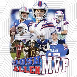 bills josh allen 17 mvp png for sublimation - digital download for print tshirt sweatshirt