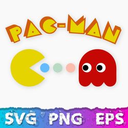 pacman svg, pacman clipart, pacman png, pac man clipart, pri