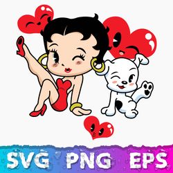 betty boop svg, betty boop svg for cricut, betty boop png, b