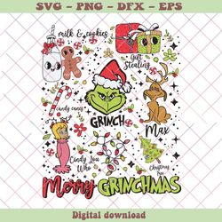 retro christmas grinch and friend merry grinchmas svg file, png - svg files, z1360