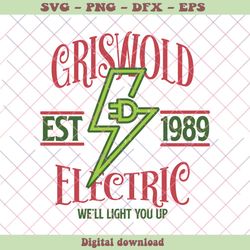 vintage clark griswold electric est 1989 svg file for cricut, png - svg files, z1365