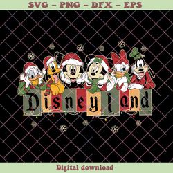 vintage disneyland mickey and friend light svg download, png - svg files, z1368