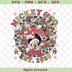 retro vintage mickey and co est 1928 disney character png, png - svg files, z1369