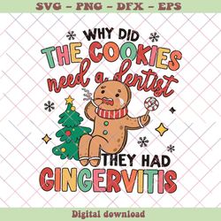 funny dental christmas why did cookies need a dentist svg, png - svg files, z1377