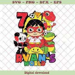 ryans world 7 years old svg png sublimation download, png - svg files, z1390