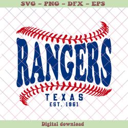 texas rangers baseball team est 1961 svg digital cricut file, png - svg files, z1397