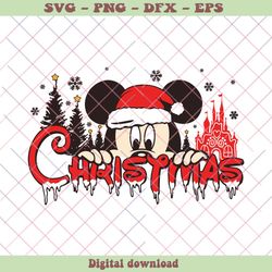 funny mickey christmas disney castle svg file for cricut, png - svg files, z1446