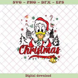 disney donald duck christmas santa vibes svg digital file, png - svg files, z1448