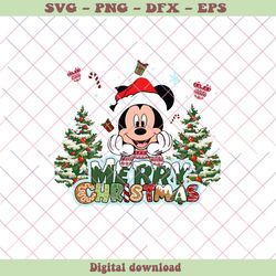cute disney mickey christmas tree png sublimation download, png - svg files, z1451