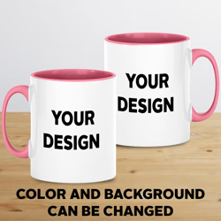 11 oz mug color handle and inside mock up | ceramic mug mock up | editable background | digital file download psd