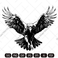 raven svg, raven silhouette dxf, raven clipart, crow svg, bird svg, crow flying svg, raven flying,crow attacking