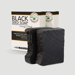 2 black seed soaps 4.2oz (ethiopian seeds) orange & mint