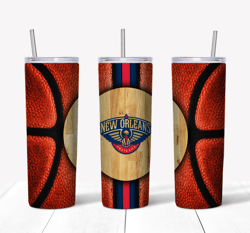 New Orleans Pelicans Basketball Tumbler PNG, Tumbler wrap, Straight Design 20oz/ 30oz Skinny Tumbler PNG, PNG file