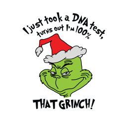 i just took a dna test grinch svg, 100 that grinch svg, grinch christmas svg, grinch svg, trending svg, digital download