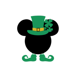 mickey mouse st patricks day png, minnie mouse st patricks day monogram png, shamrock png, happy st patricks day png