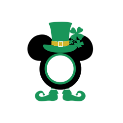 mickey mouse st patricks day png, minnie mouse st patricks day monogram png, shamrock png, happy st patricks day png