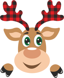 reindeer christmas svg, buffalo plaid christmas svg, christmas svg, merry christmas svg, digital download-1