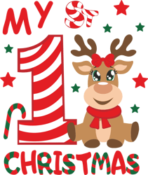 my first christmas deer svg, buffalo plaid christmas svg, christmas svg, merry christmas svg, digital download-2