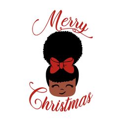 merry christmas svg, black girl christmas svg, black woman svg, afro woman christmas svg, digital download