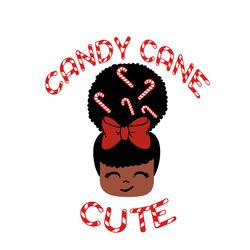candy cane cute svg, black girl christmas svg, black woman svg, afro woman christmas svg, digital download