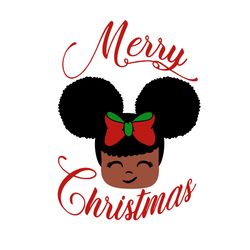 merry christmas svg, black girl christmas svg, black woman svg, afro woman christmas svg, digital download-1