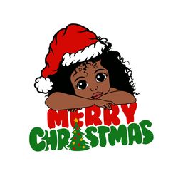 black girl christmas svg, merry christmas png, black woman svg, afro woman christmas svg, digital download-2