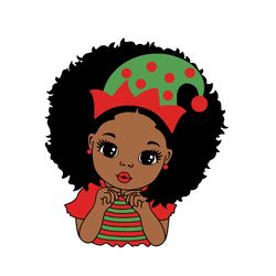 black girl christmas svg, black woman svg, black girl svg, afro woman christmas svg, digital download-9