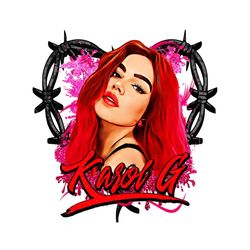 karol g red hair png, bichota karol g png, hand drawn karol g png, bichota svg, karol g tattoo svg, digital download-7