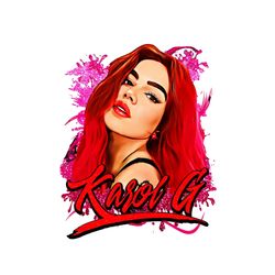 karol g red hair png, bichota karol g png, hand drawn karol g png, bichota svg, karol g tattoo svg, digital download-8