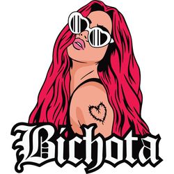 karol g red hair png, bichota karol g png, hand drawn karol g png, bichota svg, karol g tattoo svg, digital download-11