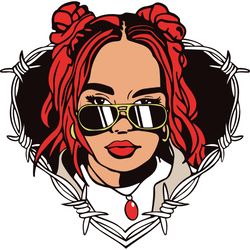 karol g red hair png, bichota karol g png, hand drawn karol g png, bichota svg, karol g tattoo svg, digital download-12