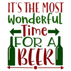 its the most wonderful time for a beer svg, christmas svg, merry christmas svg, christmas svg design, christmas logo svg