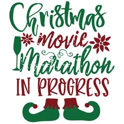 christmas movie marathon in progress svg, christmas svg, merry christmas logo svg, christmas design, christmas logo svg