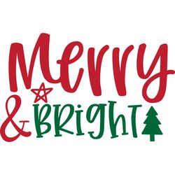 merry & bright svg, christmas svg, merry christmas svg, christmas svg design, christmas logo svg, digital download